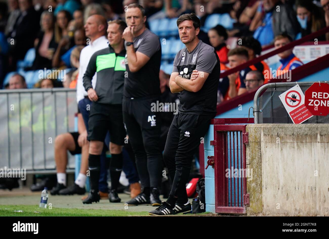Port vale manager Darrell Clarke immagine di Steve Flynn/AHPIX.com, Calcio: SkyBet League 2 partita Scunthorpe United -V- Port vale a Sands Venue Stad Foto Stock