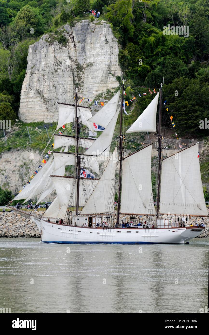 Francia, Seine Maritime (76), Rouen, l'Armada 2019, les vieux gréement sur la Seine, le Marité, basé à Granville // Francia, Seine Maritime (76), Roue Foto Stock