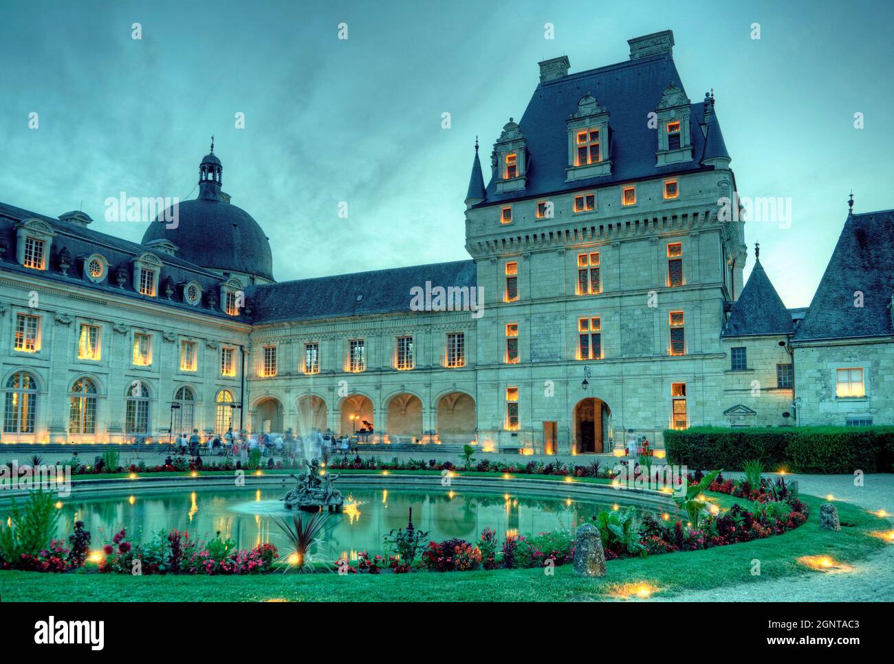 Francia, Indre (36), le Berry, Châteaux de la Loire, le Château de Valenciay // Francia, Indre, Berry, castelli della Loira, Chateau de Valencay Foto Stock