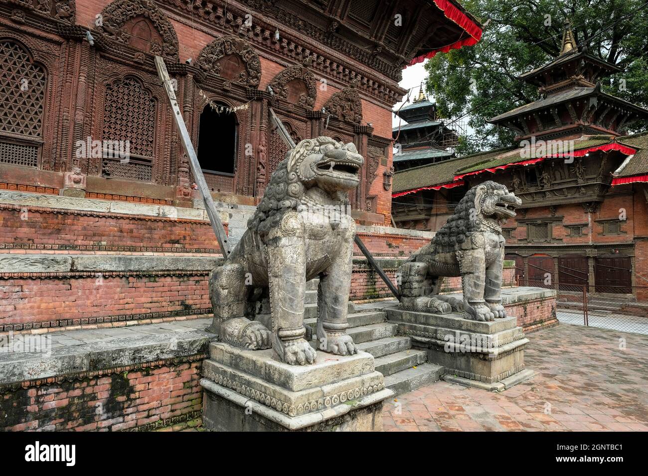 Shiva parti Tempio a Kathmandu Durbar Square a Kathmandu, Nepal. Foto Stock