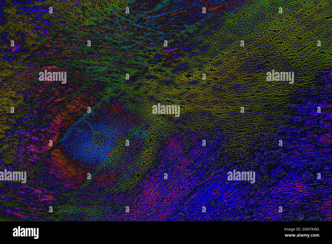 Sfondo o texture astratto o fantascientistico con colori psichedelici Foto Stock