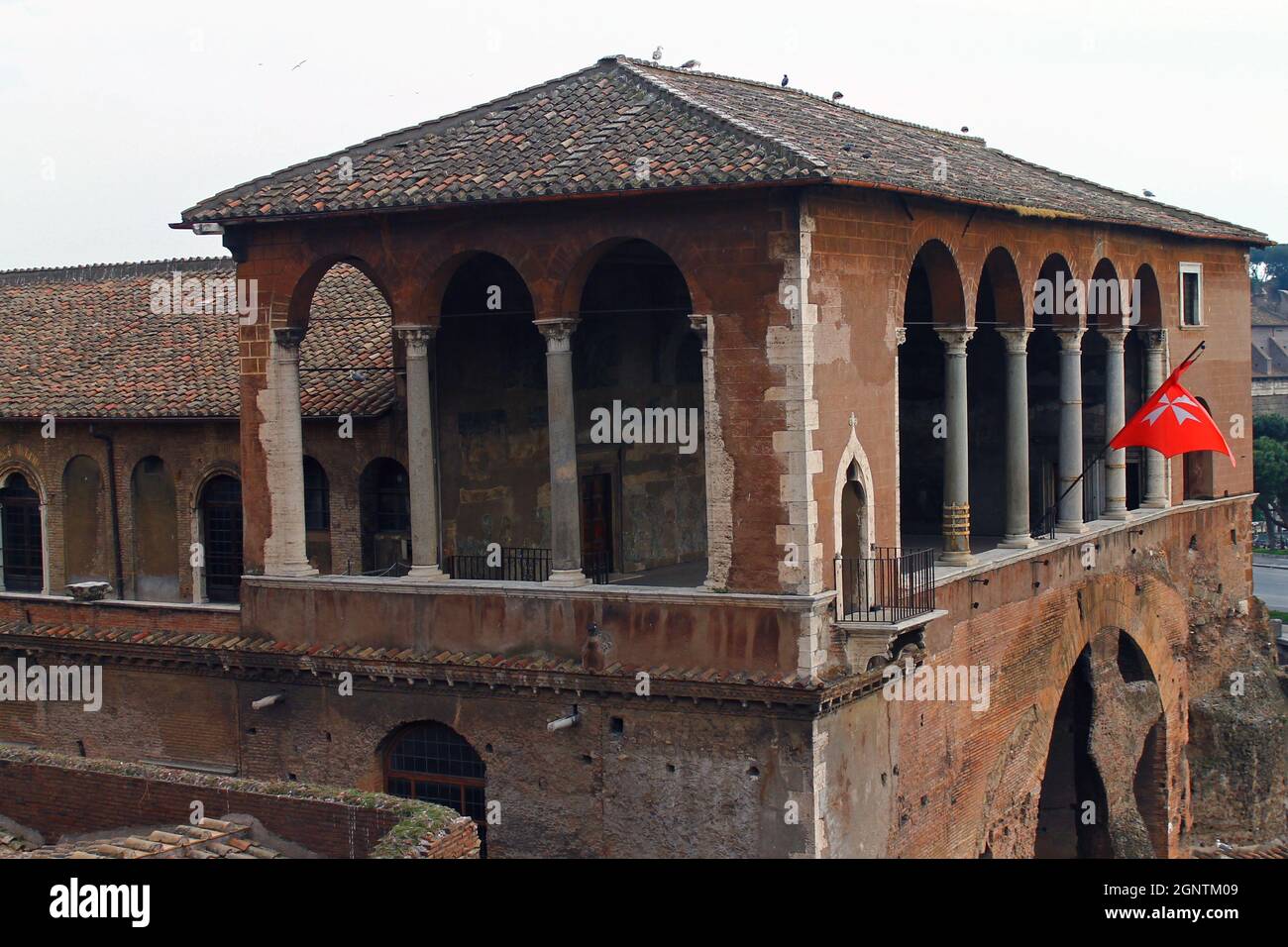 La Casa dei Cavalieri di Rodi nel Foro di Augusto a Roma costruito dai Cavalieri Ospitalieri Foto Stock