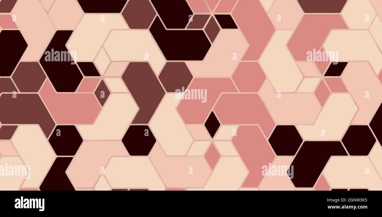 Motivo geometrico con forma poligonale colore pastello lusso di sfondo rosa e marmo texture Illustrazione Vettoriale