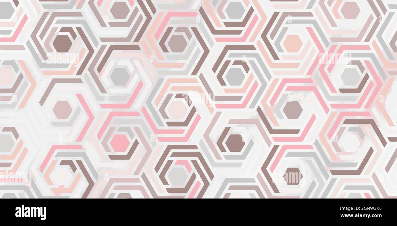 Motivo geometrico con forma poligonale colore pastello lusso di sfondo rosa e marmo texture Illustrazione Vettoriale