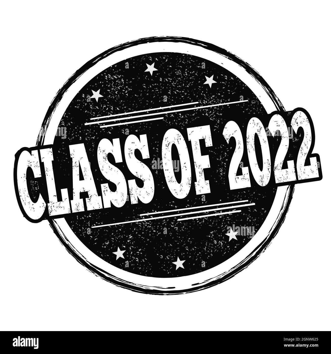 Classe di bollo in gomma grunge 2022 su sfondo bianco, illustrazione vettoriale Illustrazione Vettoriale