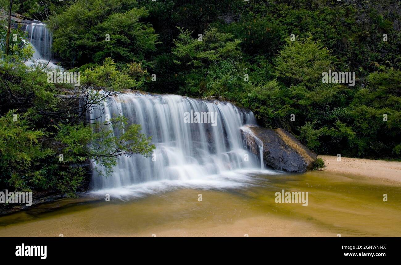 Cascade di Queenâ, Wentworth Falls, Blue Mountains, NSW, Australia, Credit:Chris L Jones / Avalon Foto Stock