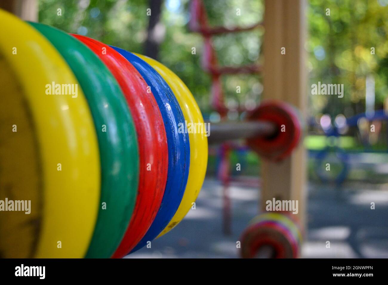 Come i Playgrounds possono migliorare le abilità di fine Motor nel parco giochi Foto Stock