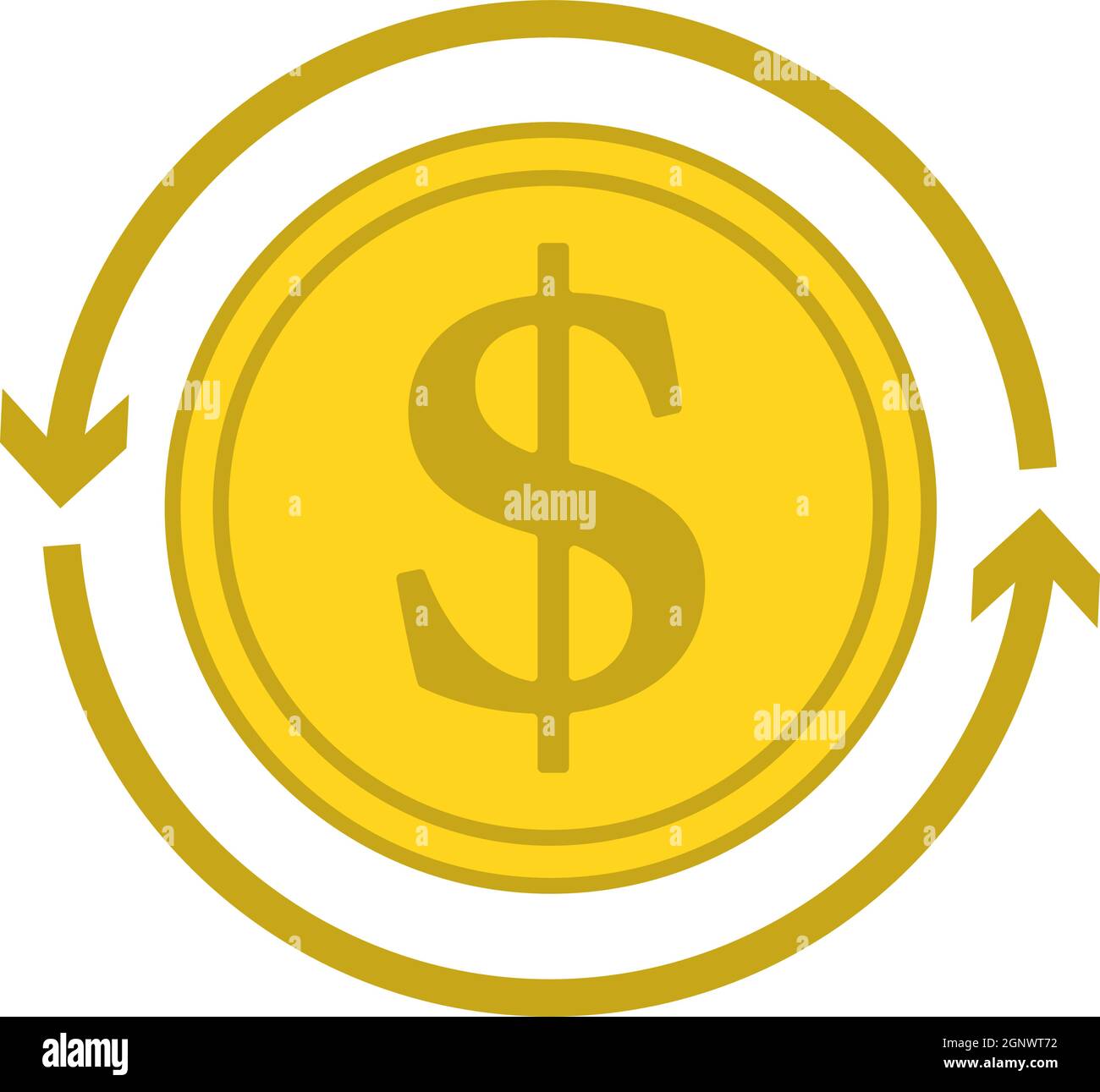 Icona del coin di rimborso Illustrazione Vettoriale