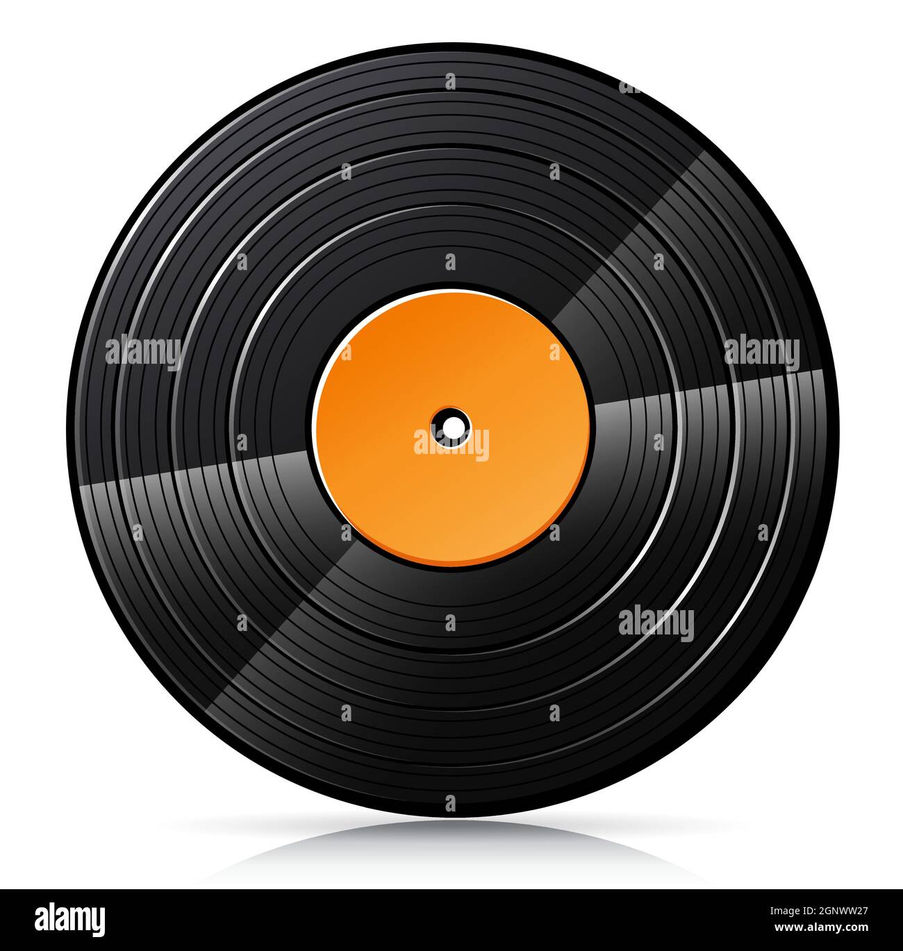 Illustrazione isolata di Vector Vinyl Record Illustrazione Vettoriale