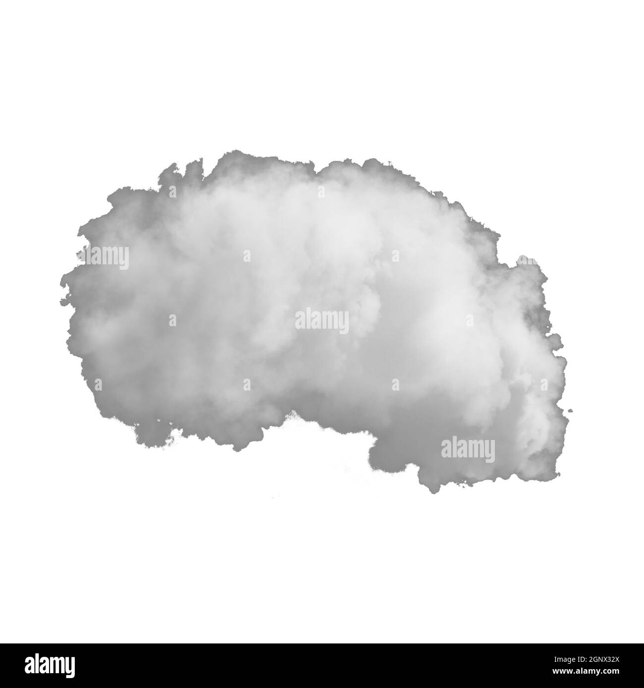 Fumo pesante isolato su sfondo bianco per la realizzazione di spazzole Foto Stock