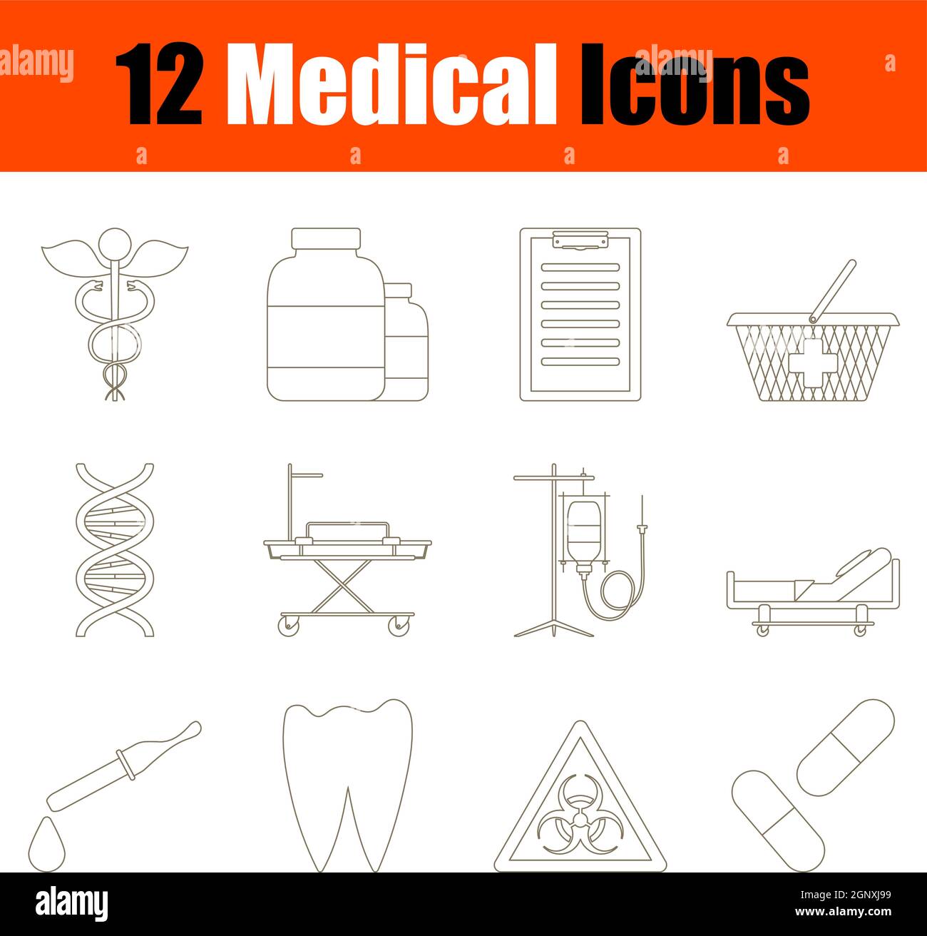 Medical icona impostare Illustrazione Vettoriale