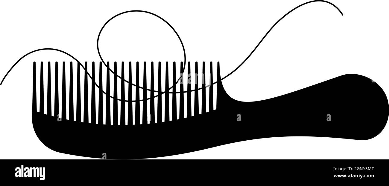 Icona capelli nel pettine Illustrazione Vettoriale