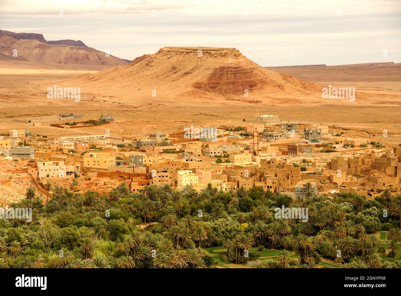 Case di fango in Casbah Ait Bujan del Todra Gorge, Dades Valley, Marocco Foto Stock