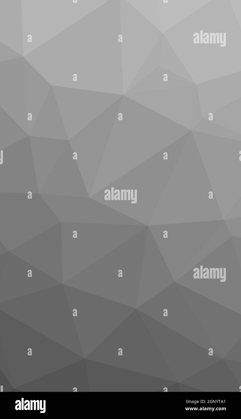 Astratti triangoli grigi di sfondo in diverse dimensioni - illustrazione Foto Stock