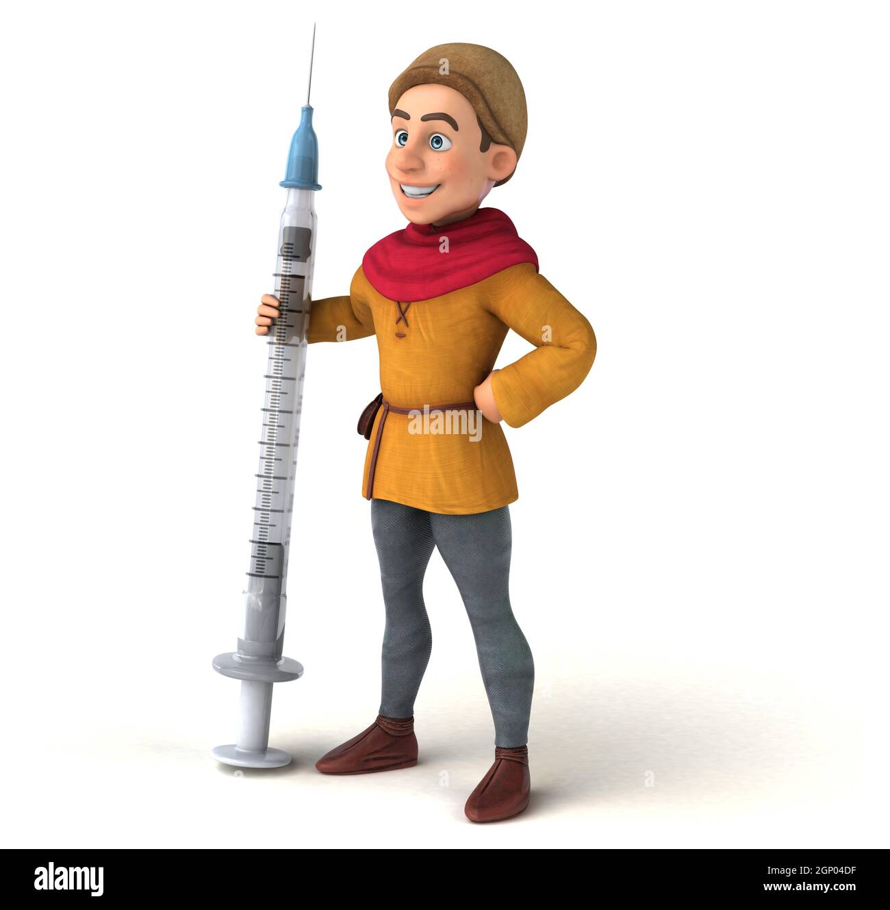 3D Illustrazione di un carattere storico medievale Foto Stock