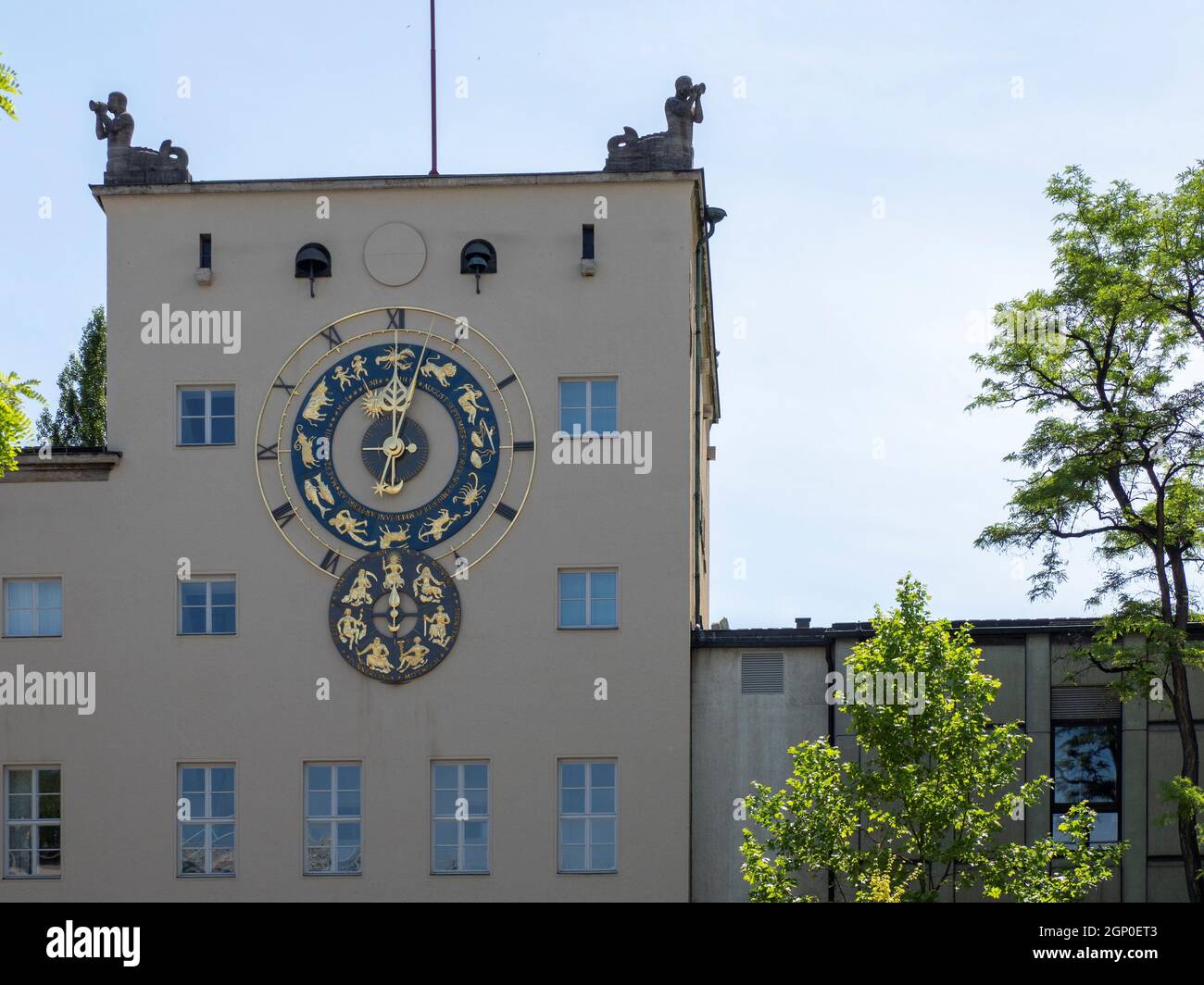 Orologio astronomico al Deutsches Museum von Meitserwerken der Naturwissenschaft unf Technik - München Foto Stock