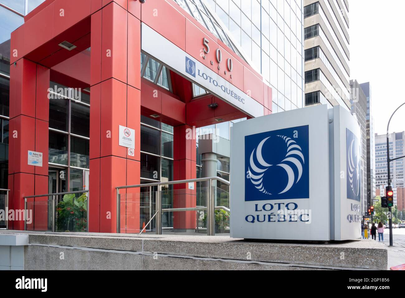 Montreal, QC, Canada - 4 settembre 2021: Sede di Loto-Quebec a Montreal, QC, Canada. Loto-Quebec è una società provinciale. Foto Stock