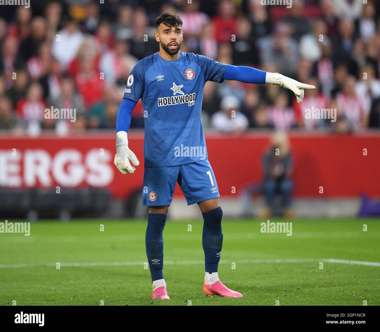 25 settembre 2021 - Brentford / Liverpool - The Premier League - Brentford Community Stadium David Raya di Brentford durante la partita della Premier League Foto Stock