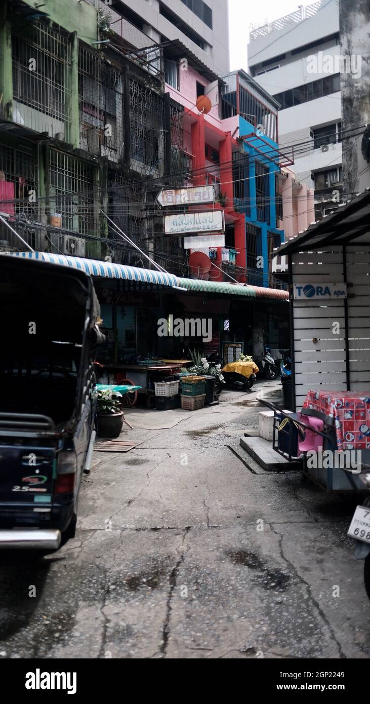 Rama IV Road Bangkok Thailandia Foto Stock