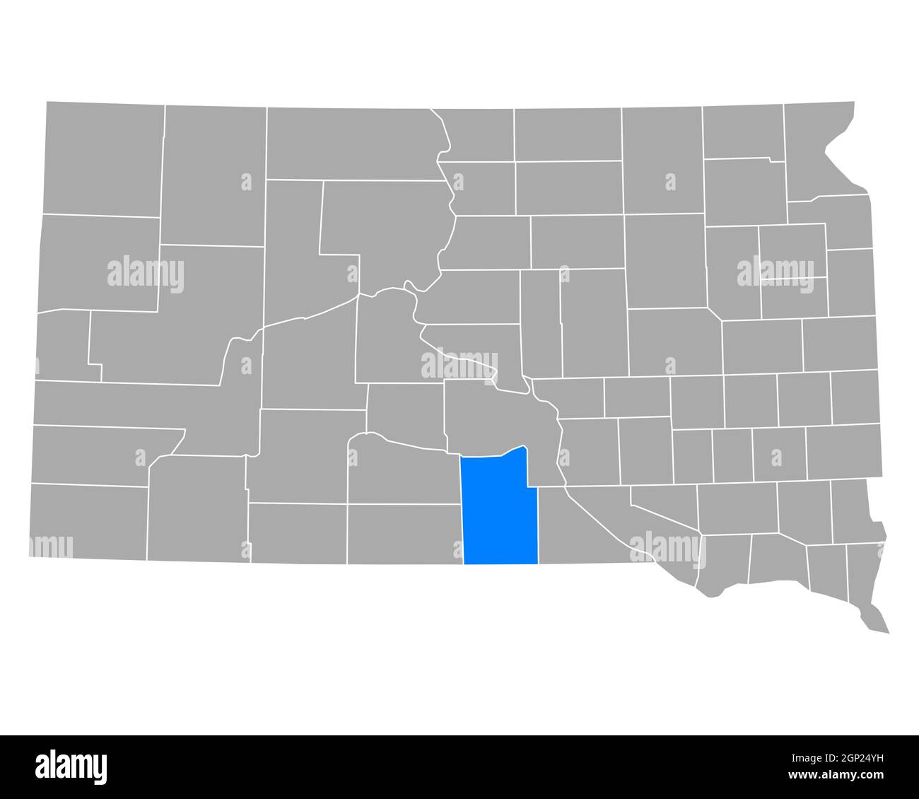 Mappa di tripp, dakota del sud Immagini senza sfondo e Foto Stock