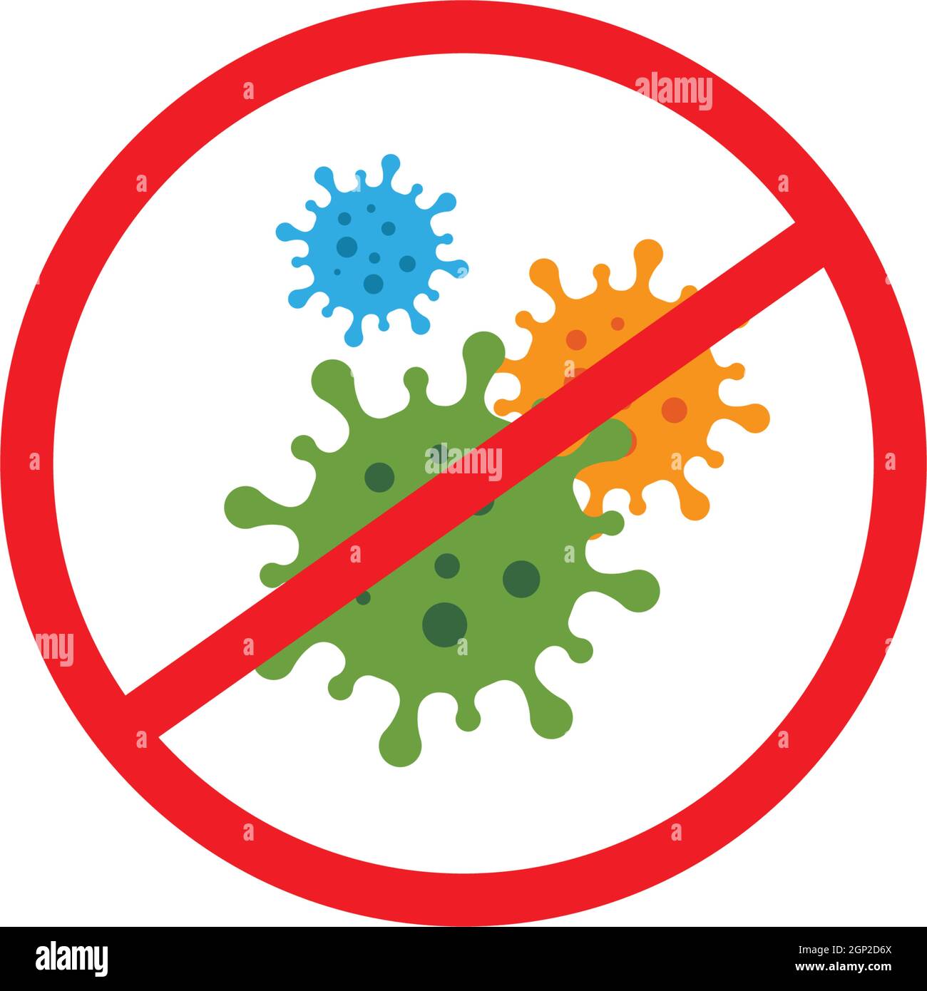 disegno di illustrazione vettoriale dell'icona di virus e batteri Illustrazione Vettoriale