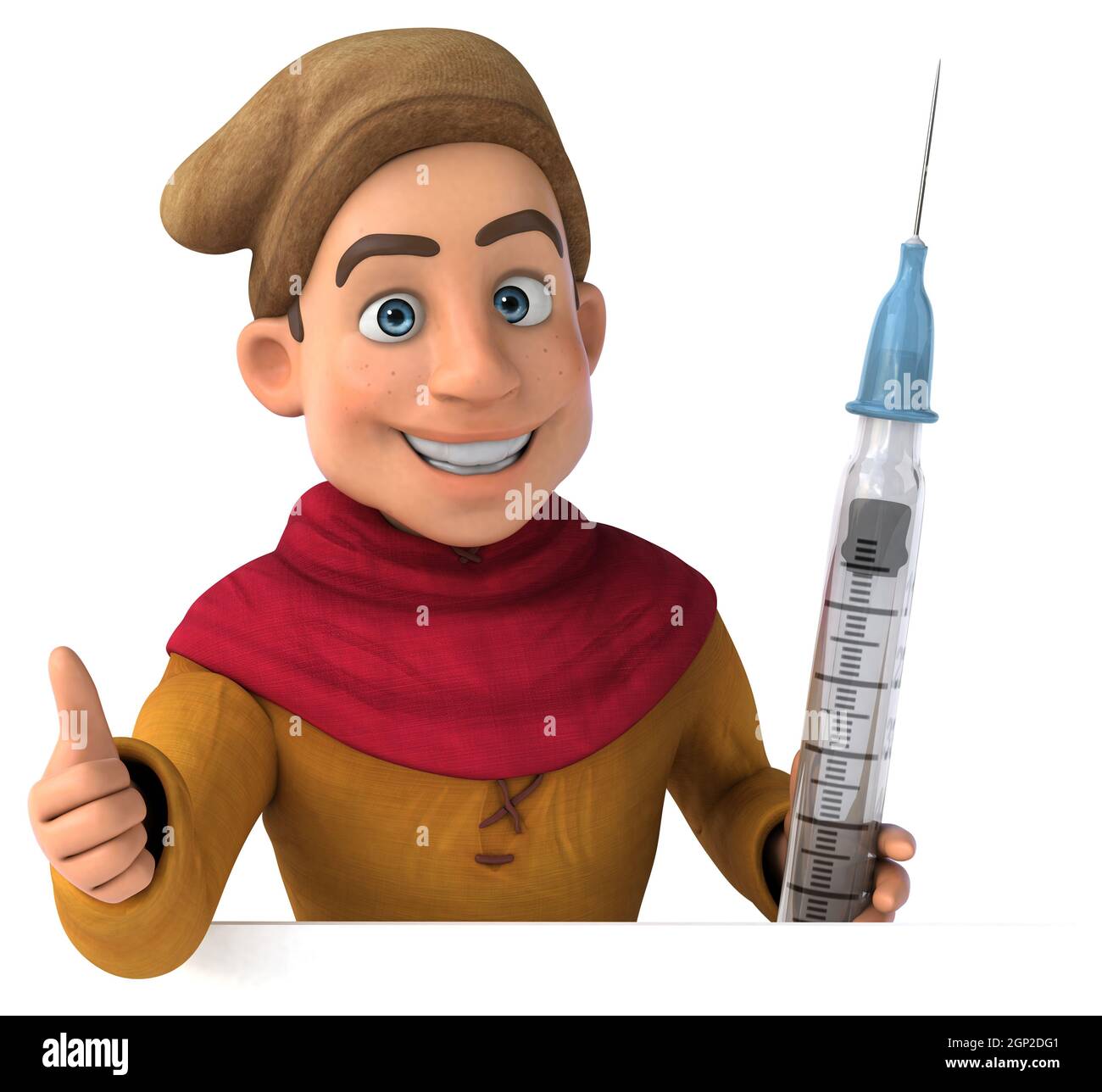 3D Illustrazione di un carattere storico medievale Foto Stock