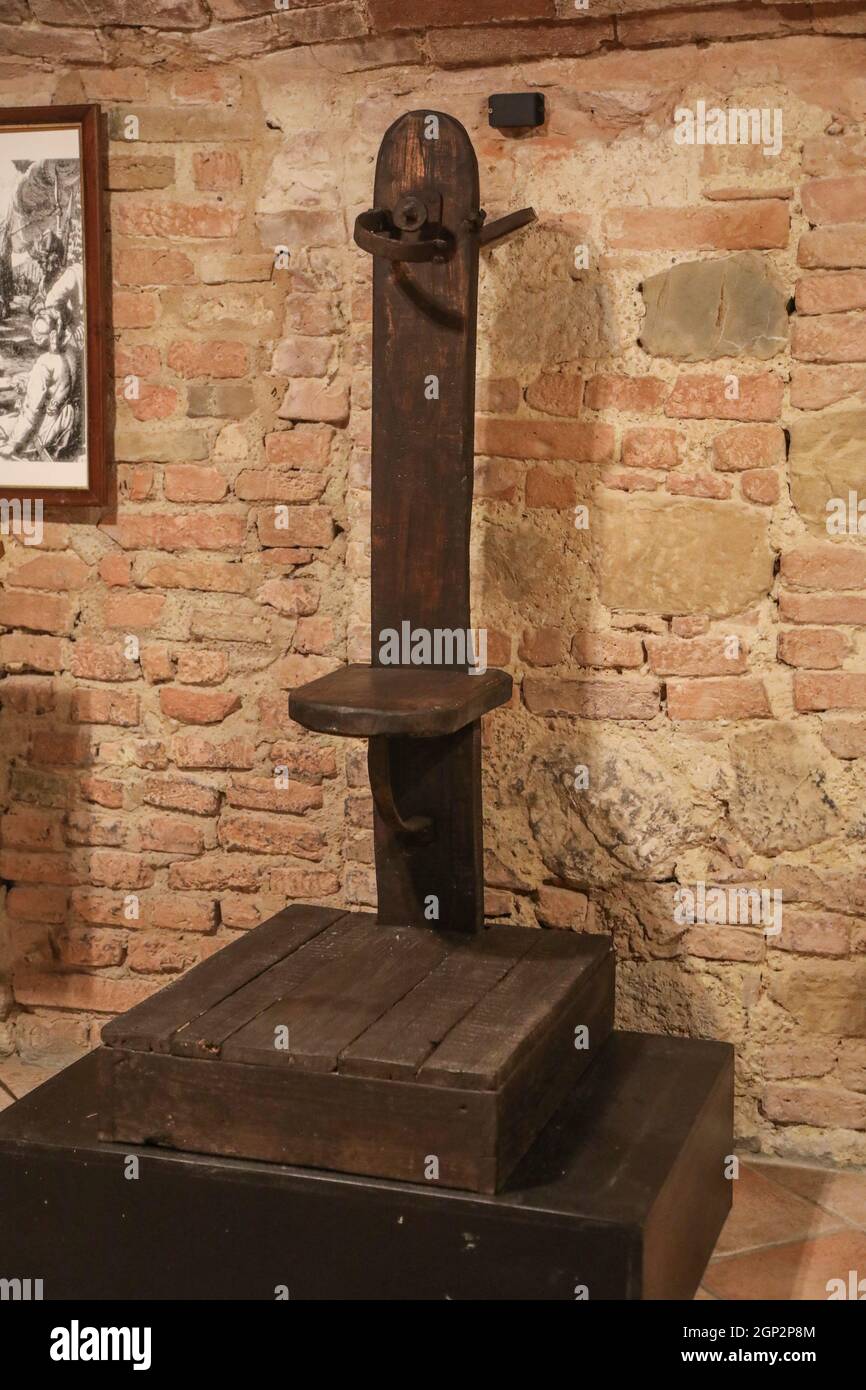 MUSEO DELLA TORTURA A SIENNA, ITALIA Foto Stock