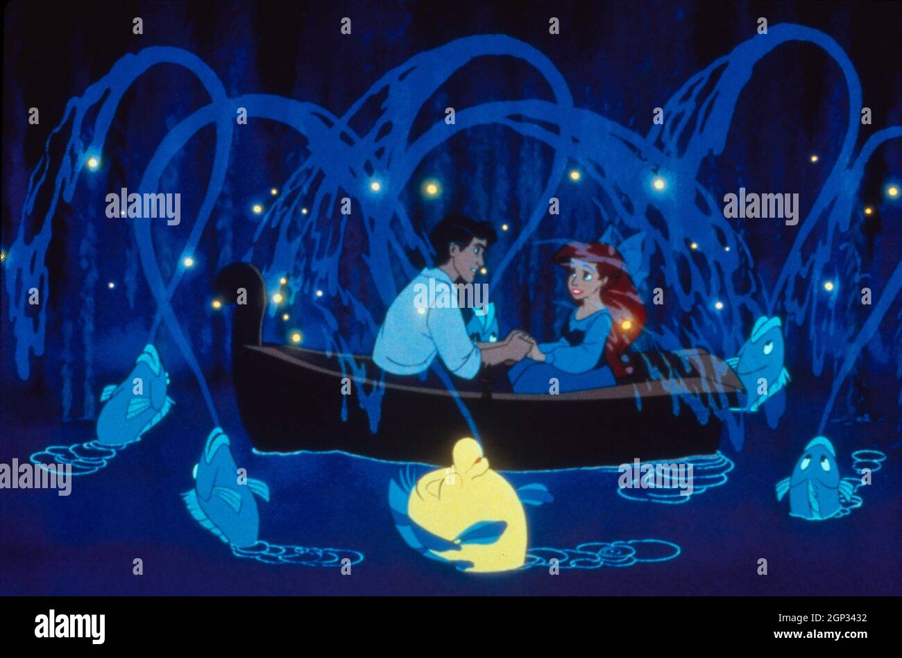 LA SIRENETTA, in senso orario da sinistra: Principe Eric, Ariel, Fondatore, 1989. © Walt Disney Pictures / Courtesy Everett Collection Foto Stock