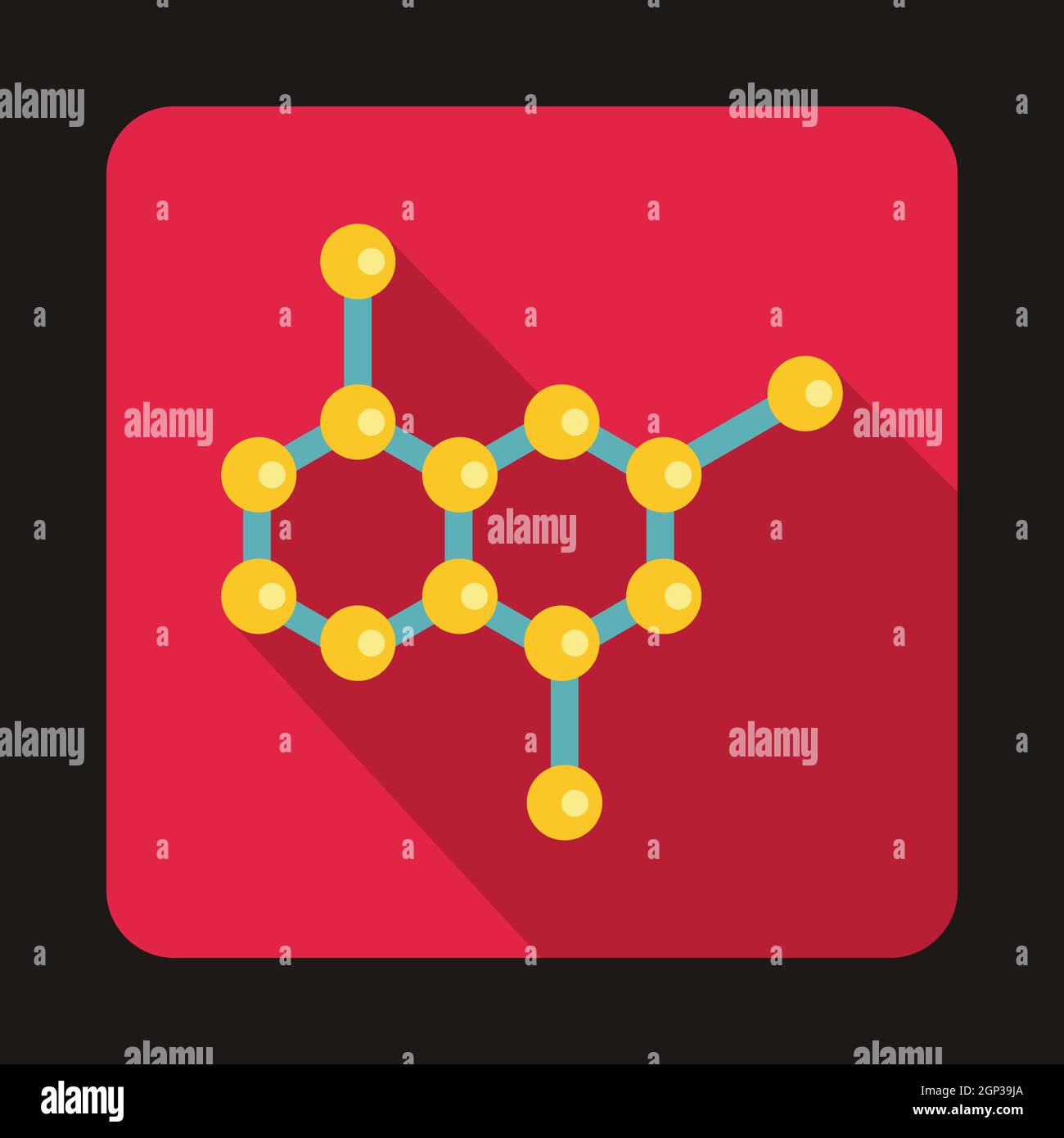 Reticolo cristallino icona in stile piatto Illustrazione Vettoriale