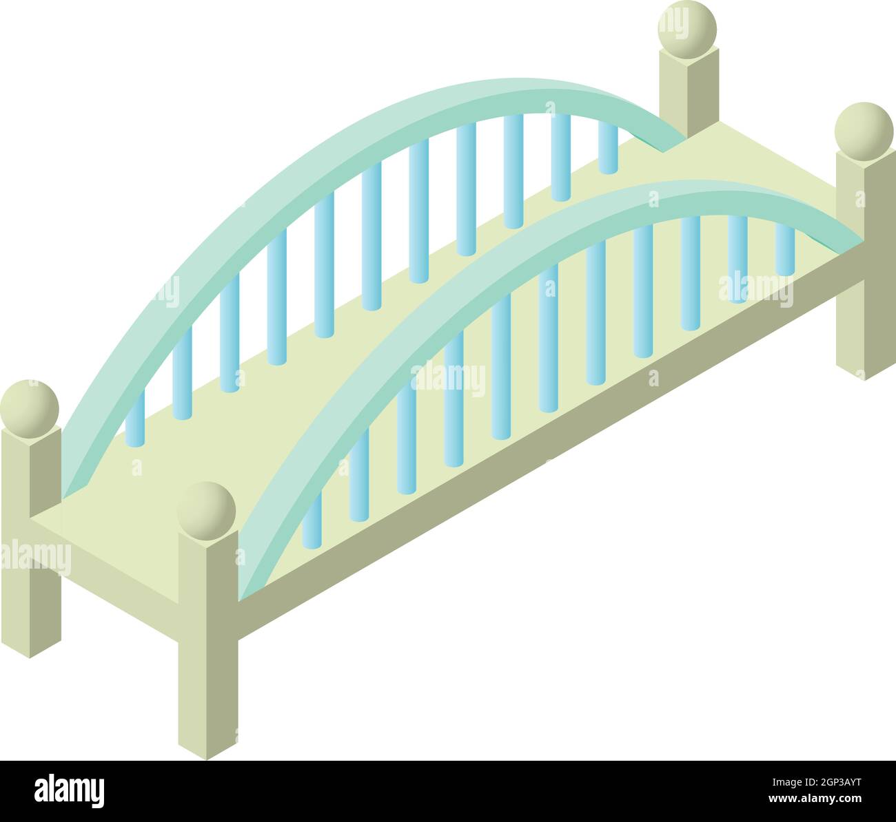 Breve ponte icona, stile cartoon Illustrazione Vettoriale