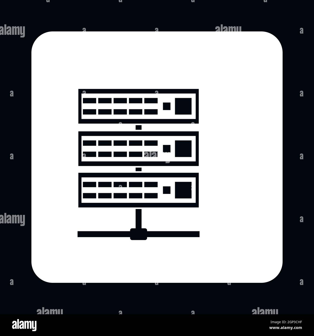 Lo storage dei dati, l'icona di stile semplice Illustrazione Vettoriale