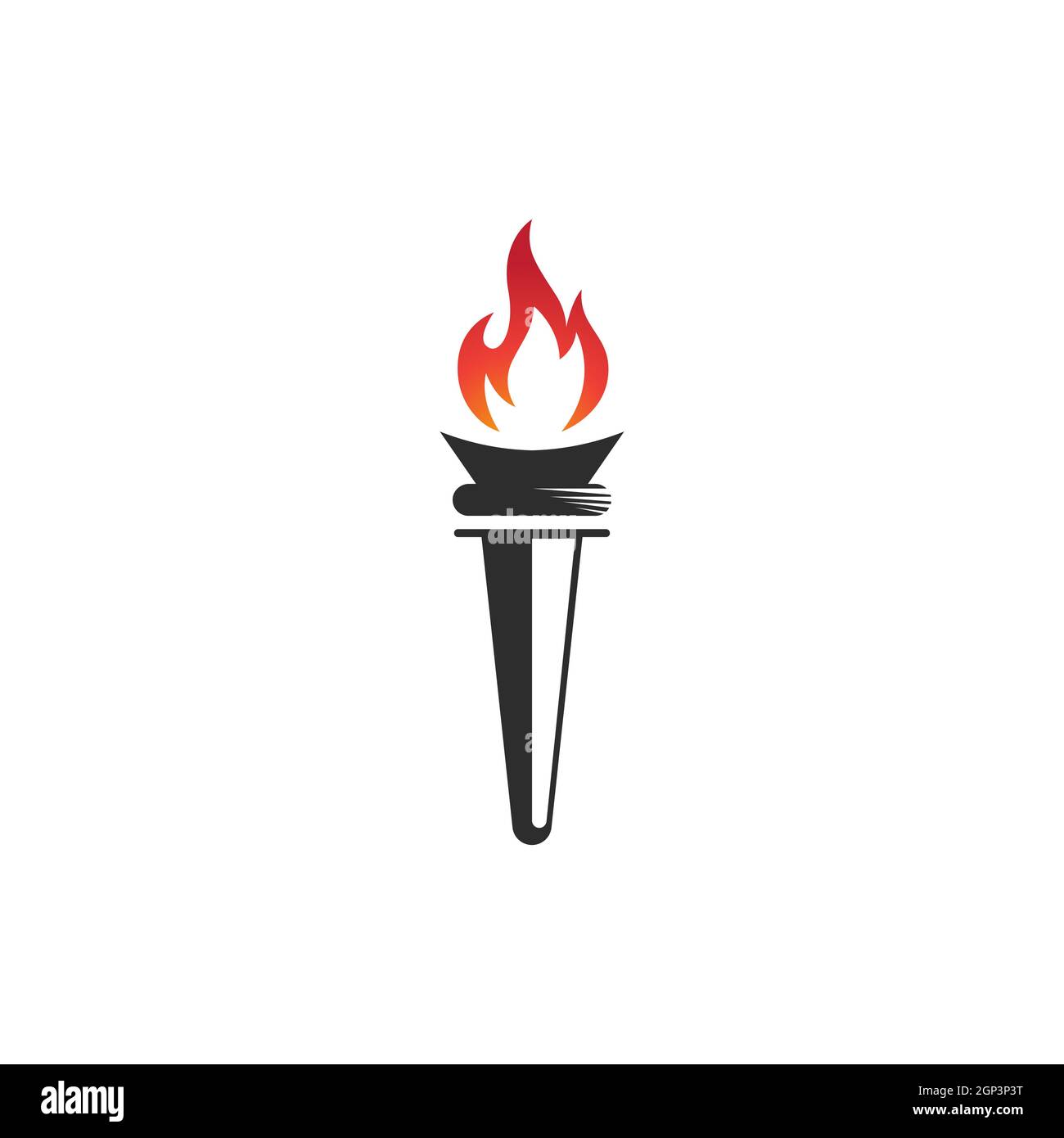 icona torcia. Immagine vettoriale per logo, siti Web, applicazioni e progetti tematici Foto Stock