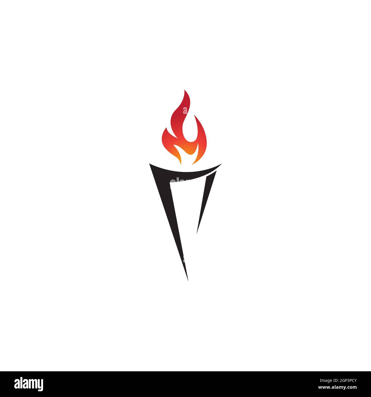 icona torcia. Immagine vettoriale per logo, siti Web, applicazioni e progetti tematici Foto Stock