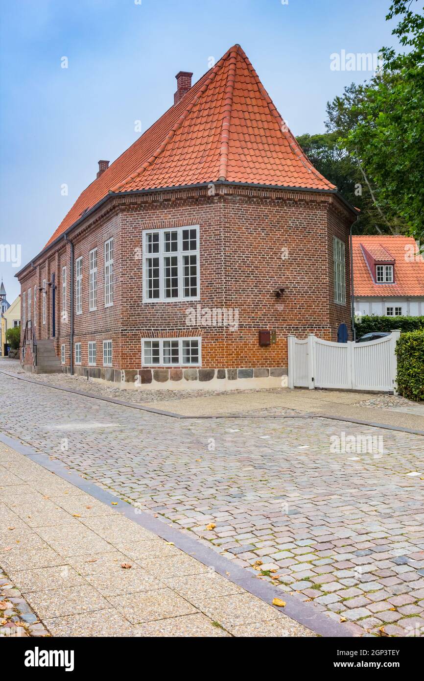 Vecchia casa nel centro storico di Viborg, Danimarca Foto Stock
