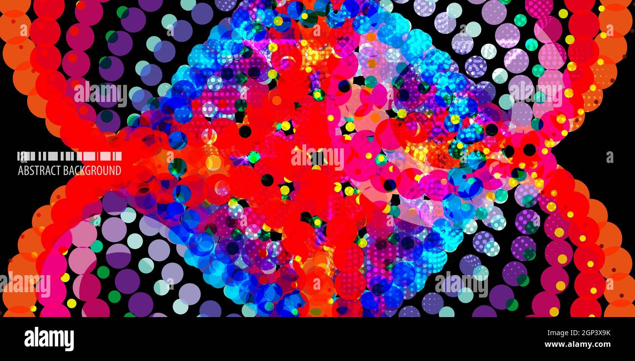 Modello vettoriale di sfondo colorato astratto con forme geometriche multiple sovrapposte Illustrazione Vettoriale