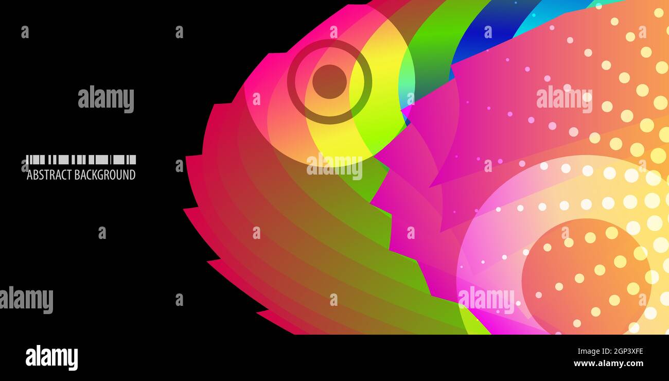 Modello vettoriale di sfondo colorato astratto con forme geometriche multiple sovrapposte Illustrazione Vettoriale