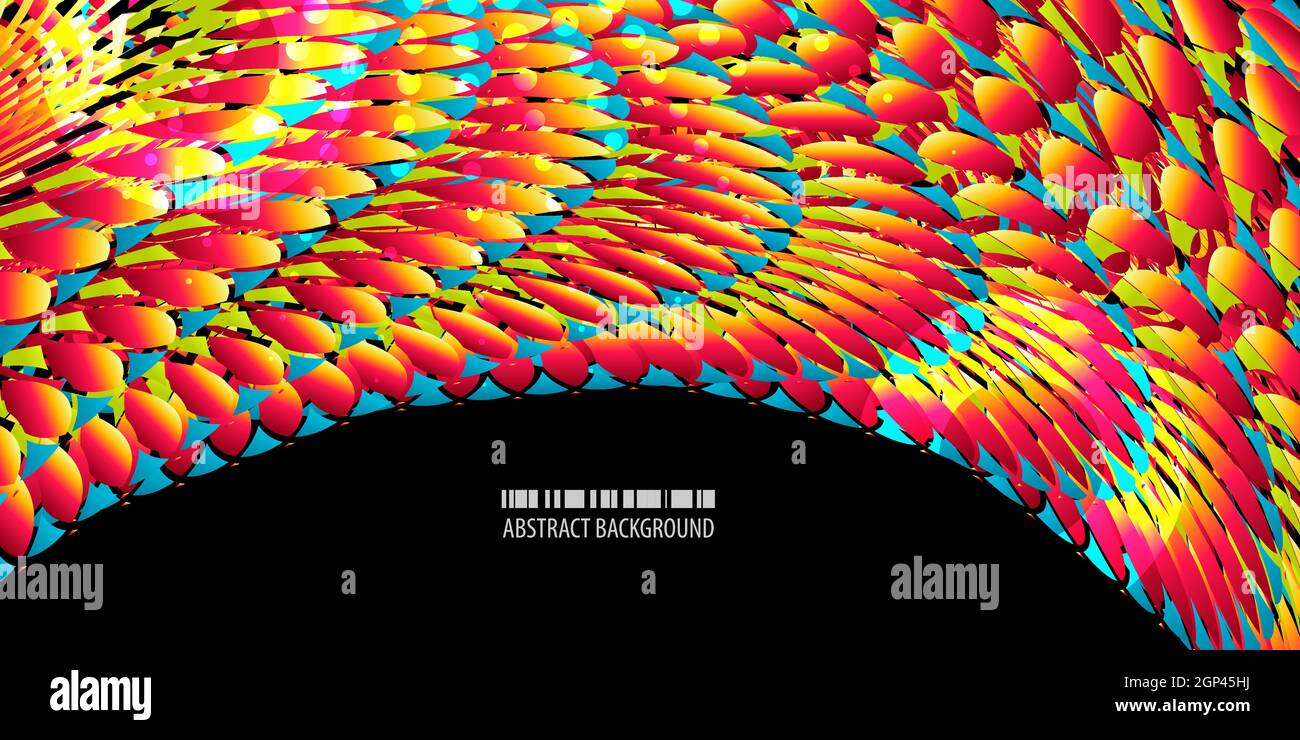 Modello vettoriale di sfondo colorato astratto con forme geometriche multiple sovrapposte Illustrazione Vettoriale