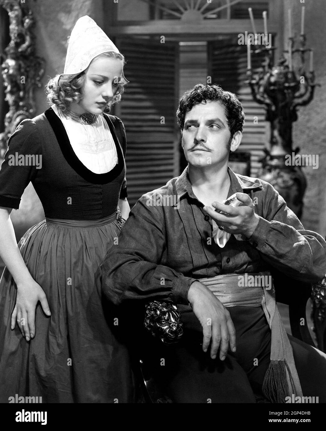 Il BUCANEER, da sinistra, Franciska Gaal, Fredric March, 1938 Foto Stock