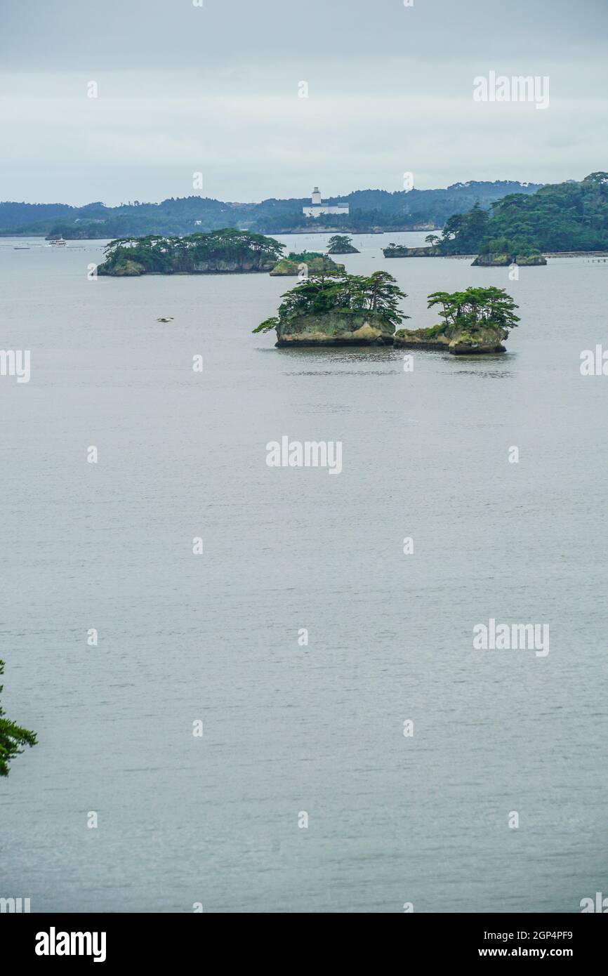 Il paesaggio di Matsushima (i tre punti più panoramici del Giappone, Prefettura di Miyagi). Luogo di tiro: Sendai, Prefettura di Miyagi Foto Stock