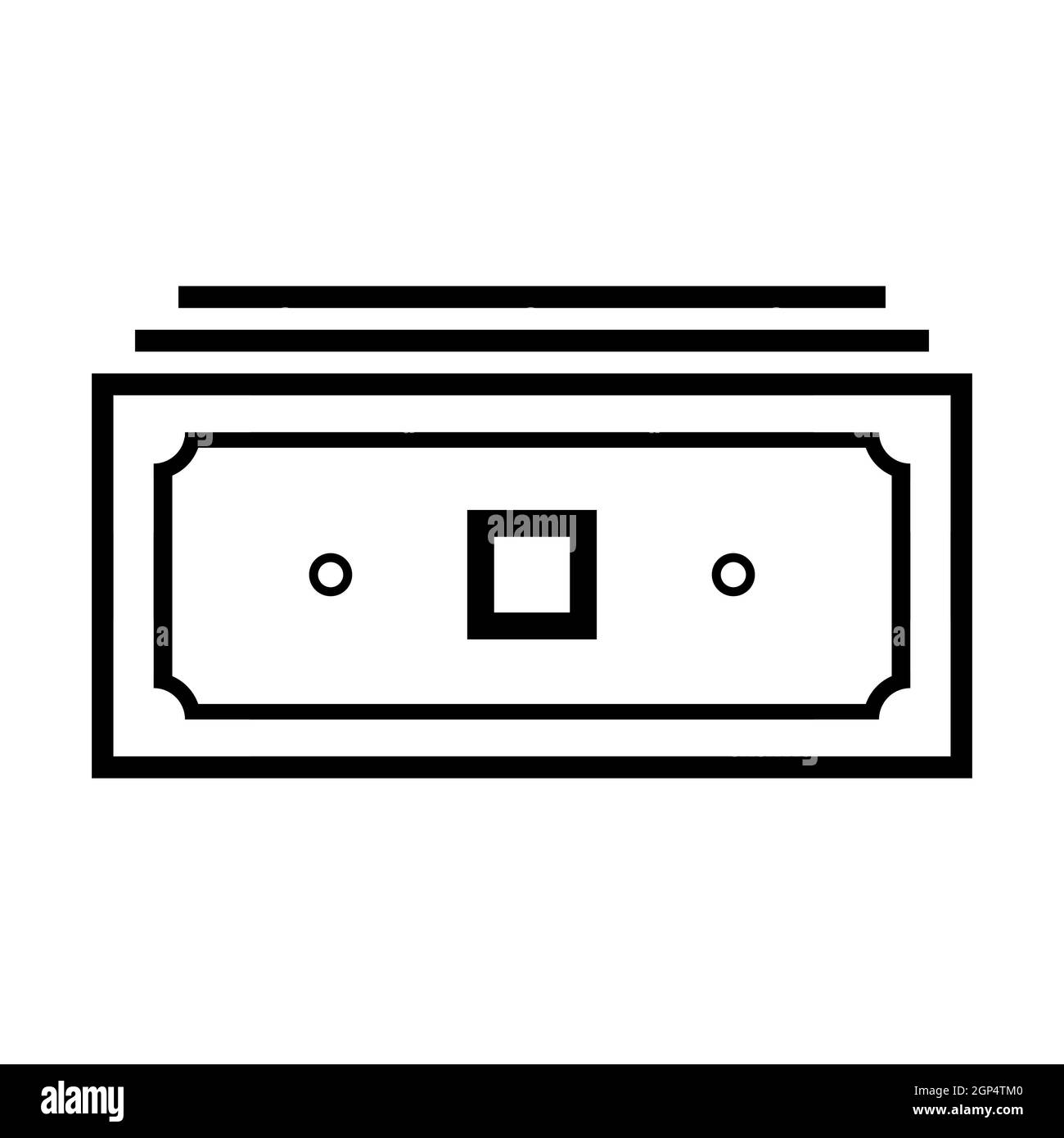 Designazione astratta di denaro su sfondo bianco - vettore illustrazione Foto Stock