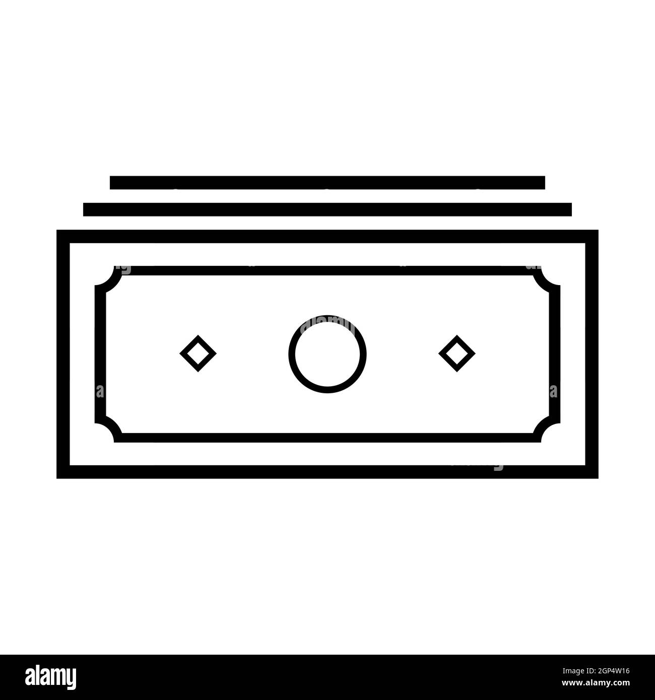 Designazione astratta di denaro su sfondo bianco - vettore illustrazione Foto Stock