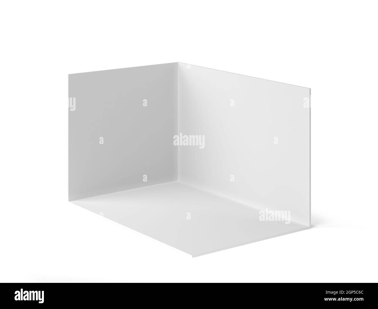 Semplice mockup stand tradeshhow. illustrazione 3d isolata su sfondo bianco Foto Stock