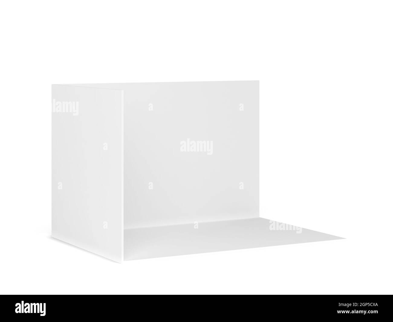 Semplice mockup stand tradeshhow. illustrazione 3d isolata su sfondo bianco Foto Stock