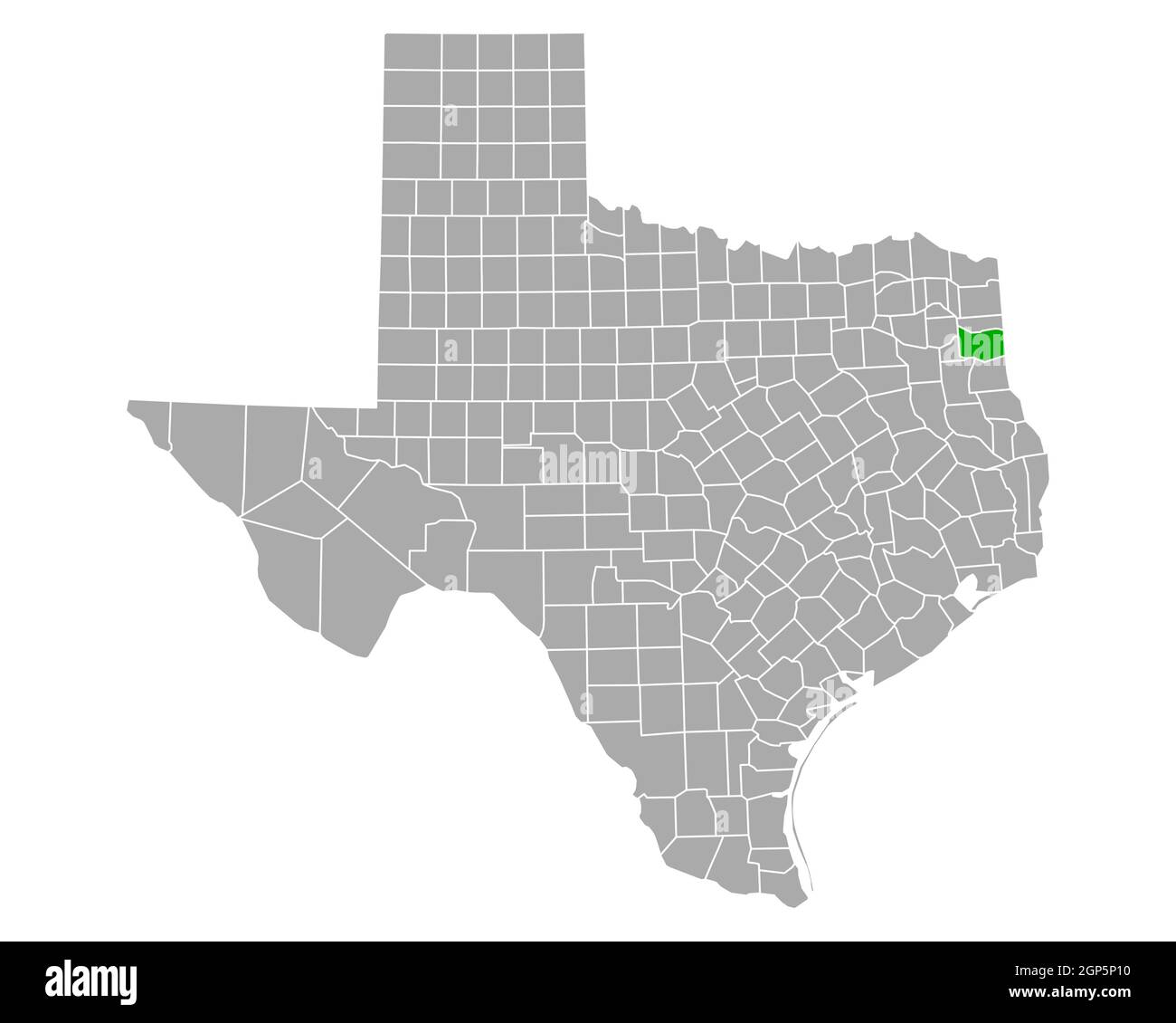 Mappa di Harrison in Texas Foto Stock