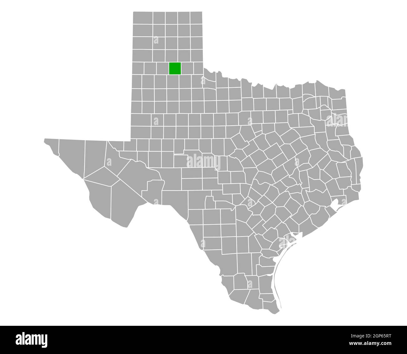 Briscoe sulla mappa di Texas Foto Stock