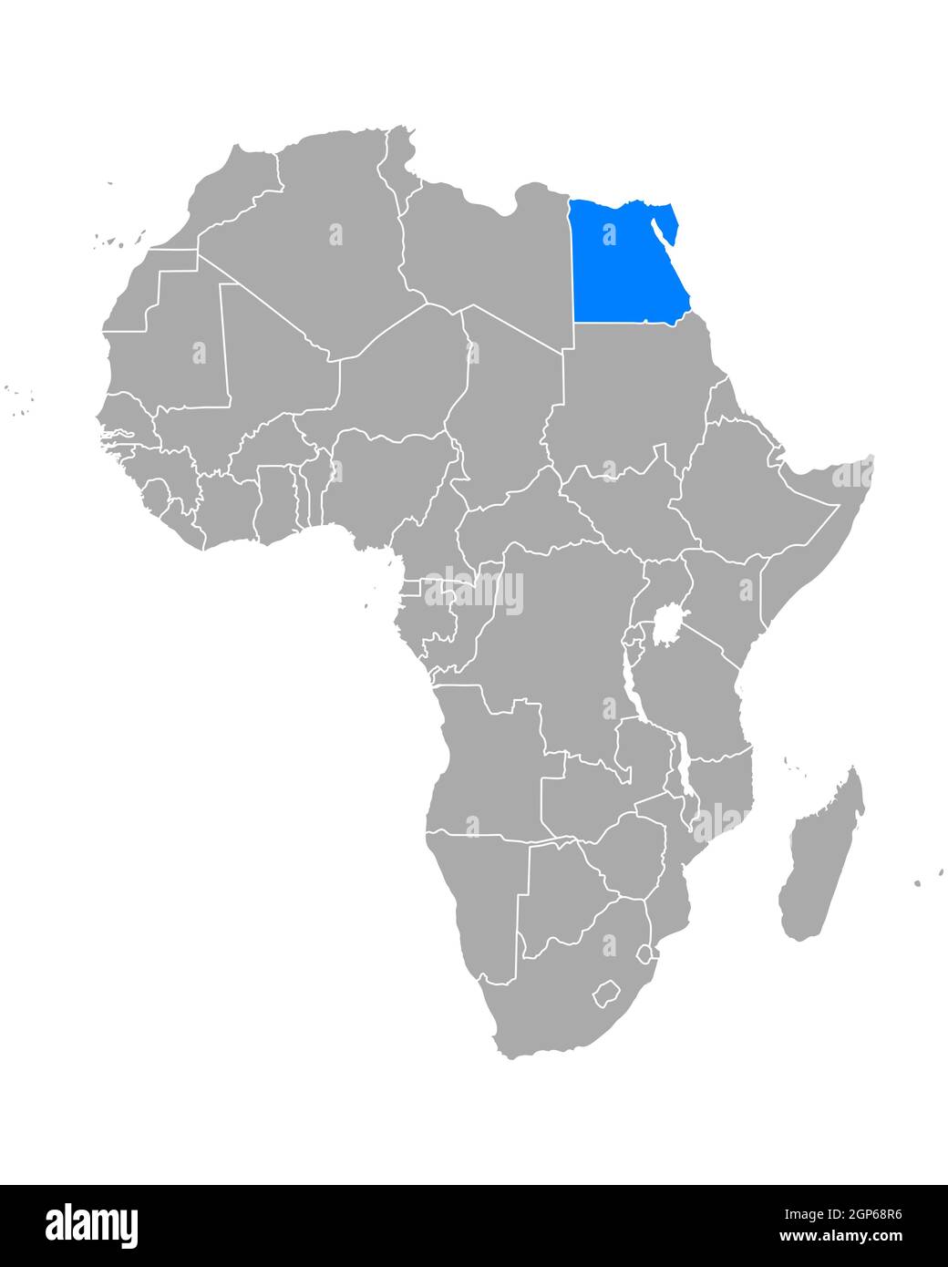 Mappa dell'Egitto in Africa Foto Stock