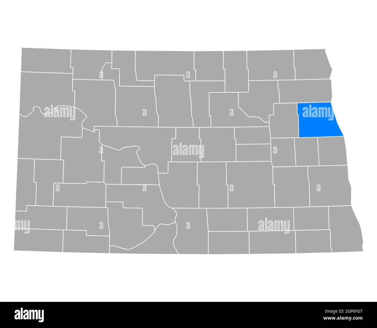 Mappa di Grand Forks in North Dakota Foto Stock