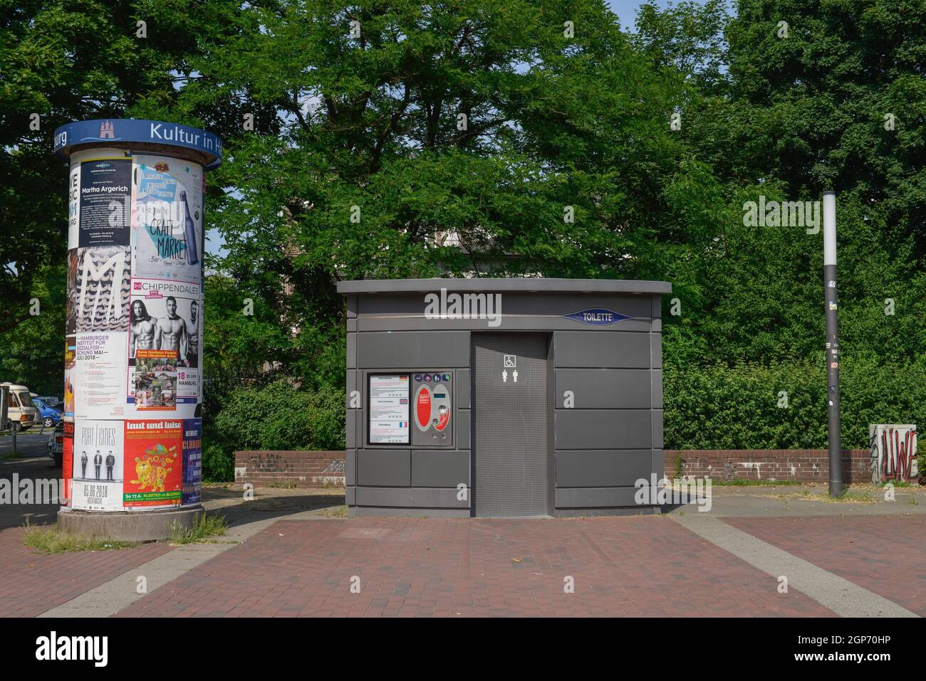 gabinetto pubblico, Millerntor, Amburgo, Germania Foto Stock