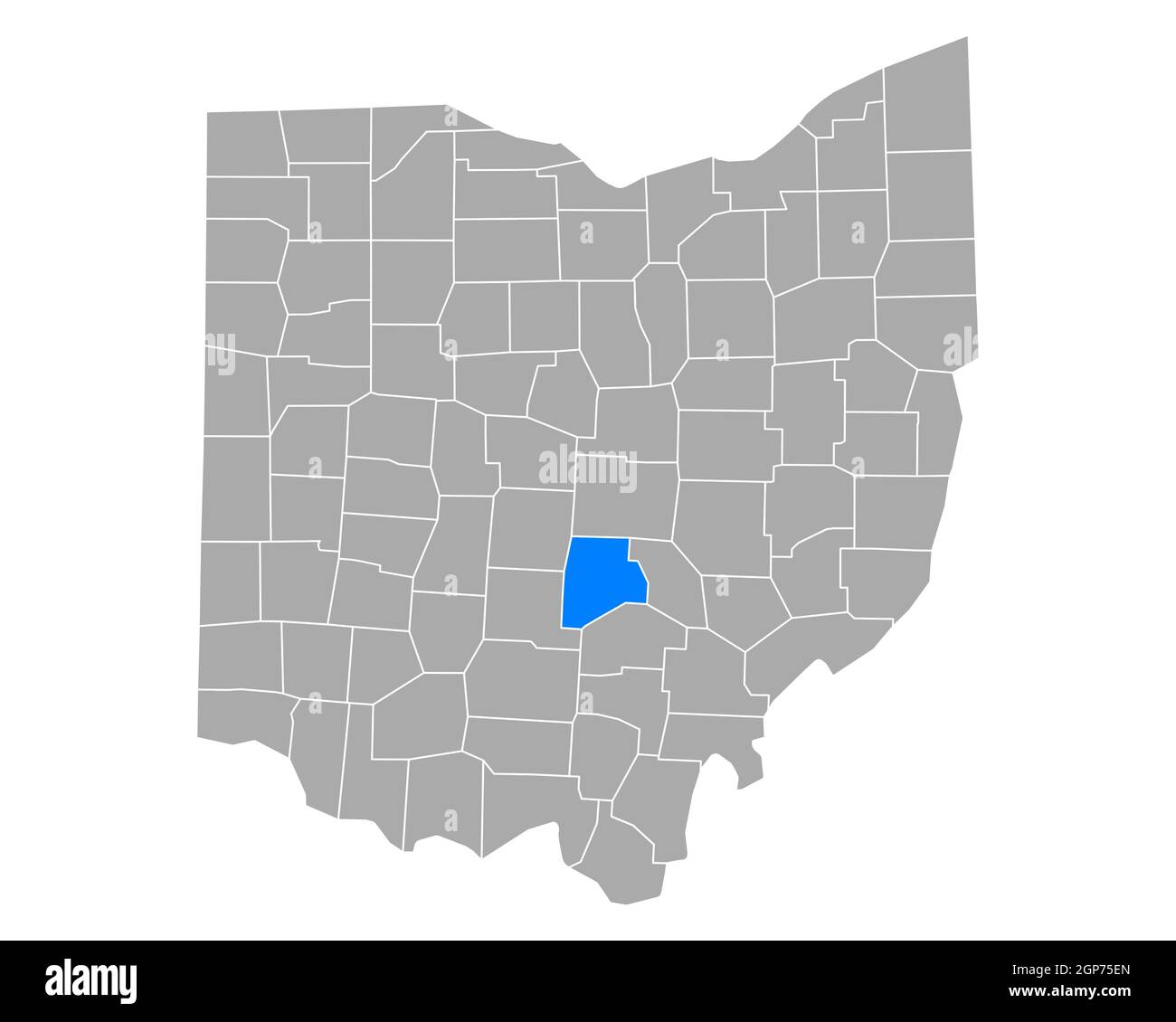 Fairfield sulla mappa di Ohio Foto Stock