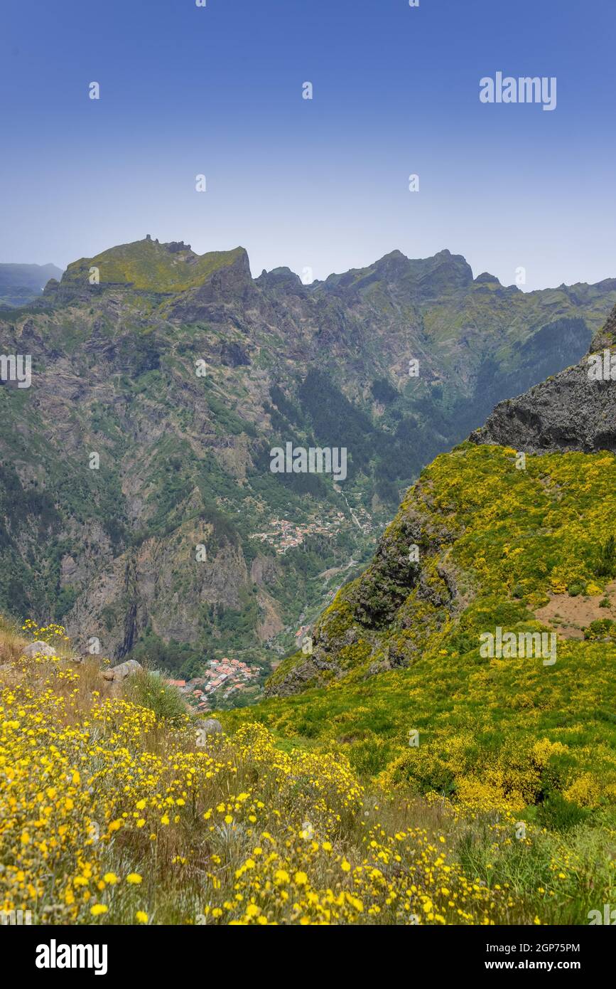 Valle delle monache, Montagne centrali, Madeira, Portogallo Foto Stock